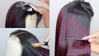 SILK PRESS Your Wig Like A PRO Ft Affordable PreColored Aliexpress Bundles ♥︎ [upl. by Gustave]