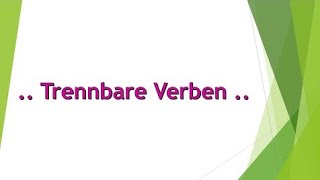 Trennbare verbenLearnGermanByYourSelf [upl. by Notaes]