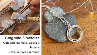 Te enseño a hacer un Collar Fácil en Plata Cobre y Bronce Tutorial de joyas navideñas paso a paso [upl. by Olemrac142]