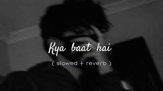 Kya Baat hai song 🎵  slowed reverb  with Mind blowing Music [upl. by Eladnek]