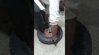 Toto new tyre tube fittingviralshort toto tyre tires car [upl. by Nosemyaj]