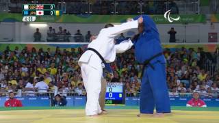 Judo  Great Britain v Japan  Mens 100 kg Quarterfinal  Rio 2016 Paralympic Games [upl. by Morena]