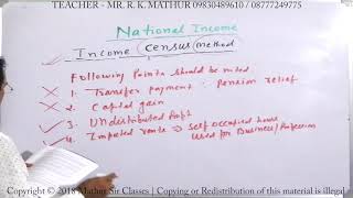 National income census method  National income  Mathur Sir Classes [upl. by Stevenson]