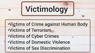 Victimology Lecture Part 1  Types Of Victims notes Hindi [upl. by Anaile]