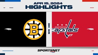 NHL Highlights  Capitals vs Bruins  April 15 2024 [upl. by Sam]