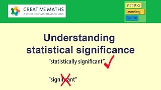 Understanding Statistical Significance  Statistics help [upl. by Drusy]