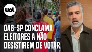 Eleições OABSP conclama eleitores a não desistirem de votar por filas [upl. by Ahsekahs]