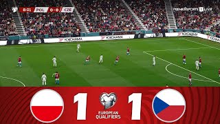 Polska  Czechy 11  Kwalifikacje do UEFA Euro 2024  Najważniejsze wydarzenia [upl. by Ania818]