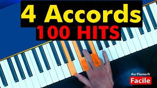 4 accords magiques au piano facile pour jouer 100 chansons [upl. by Inaj]