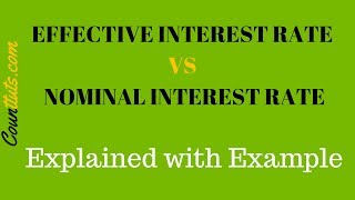 Effective Interest Rate vs Nominal Interest Rate  EAR vs APR  Explained with Examples [upl. by Yreneh]