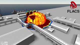 A Simulation of a Gas Explosion with FLACSGasEx [upl. by Crispas]