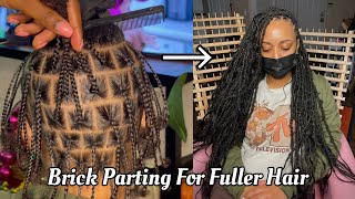 How To Brick Parting Method  The Key To Full Hairstyles [upl. by Aicenert]