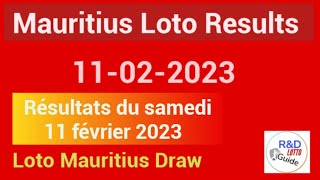 Loto Mauritius Results  Résultats du samedi 11 février 2023 [upl. by Yarb]