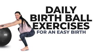 Birth Ball Exercises For Easy Delivery Third Trimester Exercises For Pregnancy [upl. by Freddi]