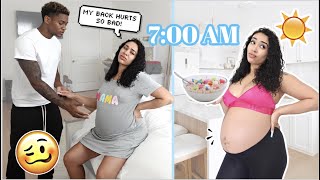 MY PREGNANT MORNING ROUTINE [upl. by Eichman912]