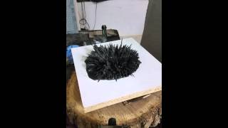 Magnetic effect on iron powder in resin [upl. by Frankhouse]