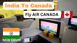 India to Canada My First Flight experience  AirCanada 🇨🇦 Direct Flight vlog 2022 Complete Info [upl. by Aztiraj]