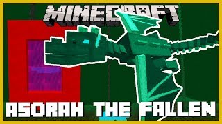 Minecraft  SUMMON ASORAH THE FALLEN ONE THE BIGGEST MINECRAFT DRAGON EVER ABYSSALCRAFT MOD 2 [upl. by Amadeo]