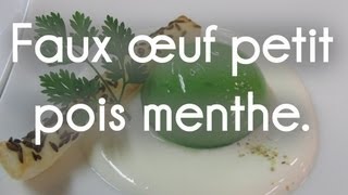 Faux œuf petit pois menthe  recette facile  appéritif  amuse bouche  Albarock [upl. by Evyn710]