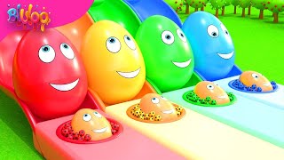 Surprise Eggs Kids Song  Colorful Eggs  BluLoo Nursery Rhymes amp Kids Songs [upl. by Bud762]