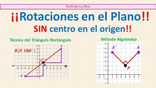 Rotaciones en el Plano sin Centro en el origen Transformaciones Isométricas Isometría [upl. by Hankins]