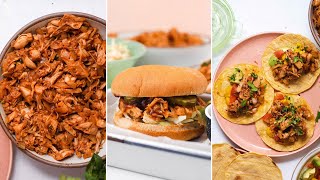 BBQ Jackfruit two ways  how to cook with canned jackfruit [upl. by Nollaf932]