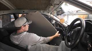 How To Remove a Coupe Headliner Board   BMW E36 ROOF LINING REMOVAL [upl. by Iddo55]