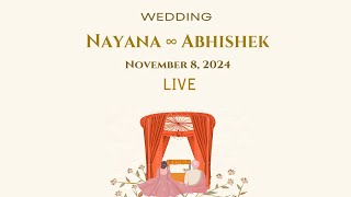 Nayana amp Abhishek  Wedding  LIVE [upl. by Sadoff]