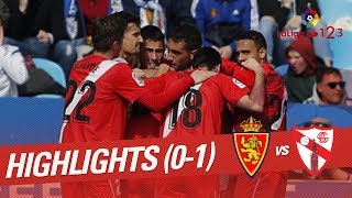 Resumen de Real Zaragoza vs Sevilla Atlético 01 [upl. by Rovert194]