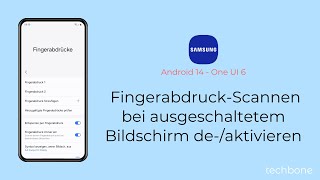 FingerabdruckScannen bei ausgeschaltetem Bildschirm einstellen  Samsung Android 14  One UI 6 [upl. by Naujuj]