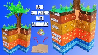 How to Make Soil Profile Model with Cardboardsoil layers [upl. by Aitnecserc716]