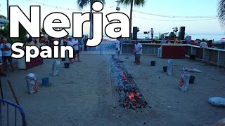 Nerja Spain Playa Burriana Costa del Sol  Málaga 4K [upl. by Lubow]