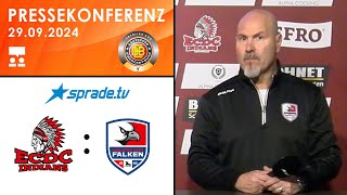 29092024  Pressekonferenz  ECDC Memmingen Indians vs Heilbronner Falken [upl. by Nicholl]