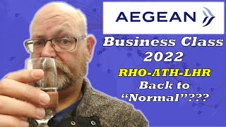 Flight Review  Aegean Business Class Athens to Rhodes AND London [upl. by Nosahc]