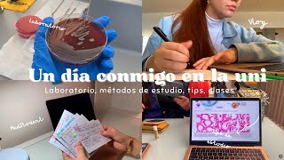 UN DÍA CONMIGO EN LA UNIVERSIDAD laboratorio de micro método de estudio tips aesthetic VLOG [upl. by Ahsinit]