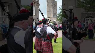 Dufftown pipeband playing Minstrel Boy during Gordon Castle highlandgames 2024 in Scotland shorts [upl. by Mulcahy72]