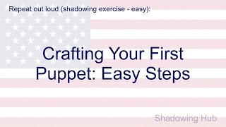 English US  easy  Crafting Your First Puppet Easy Steps [upl. by Assina807]