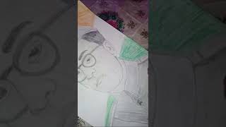 Subhash Chandra Bose drawingvideo sketch drawing art painting viral [upl. by Miran]