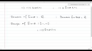 Domain and Range of Trigonometric Functions Lesson 1 [upl. by Ahsiekal]