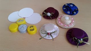 KOLA LİMONATA KAPAĞINDAN ŞAPKA 👒 DOLAP SÜSÜ TOKA👒 YAPIMIDIY [upl. by Solitta592]