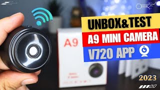 A9 Mini Camera  v720 APP Setup and Tutorial Guide  Review Test and Unboxing  2023 [upl. by Tibbitts]