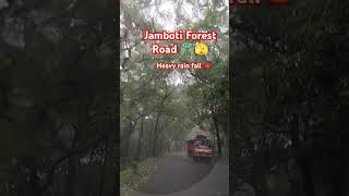 Heavy Rain fall in Jamboti Road 🛣️monson barish rain drivingraindriveeveningbelgaumkarnataka [upl. by Cad]