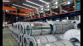 The manufacture of rolled galvanized colorcoated steel sheet [upl. by Ailices410]