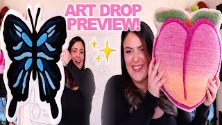 ITS FINALLY HERE 🎉 ARTSY ART DROP PREVIEW PILLOWS WALL ART amp RUGS ✨ [upl. by Neelehtak]