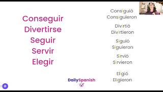 Conjugación de Verbos Irregulares en Pretérito Indefinido  Verbs in the Preterite Tense in Spanish [upl. by Onej]