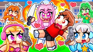 Techy Has A POPULAR CRAZY FAN GIRL In Roblox MM2 [upl. by Ennoryt]