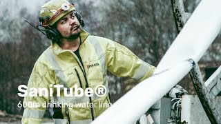 Sanitube© rehabilitates 600 meter drinking water pipeline in Sweden [upl. by Keriann]