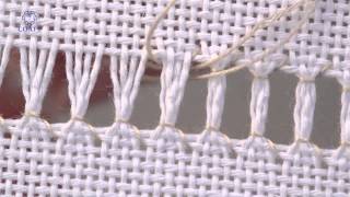 Learn How To Ladder Hem Stitch over 4 Threads [upl. by Gilpin]