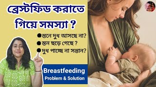 Breastfeeding Tips 8 Common Breastfeeding problems Breastfeeding Problems and Solutions in Bengali [upl. by Vil]