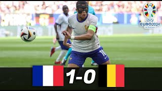 FRANCIA SIN BRILLO VENCE A BELGICA  1  0   EUROCOPA 2024 [upl. by Attah]